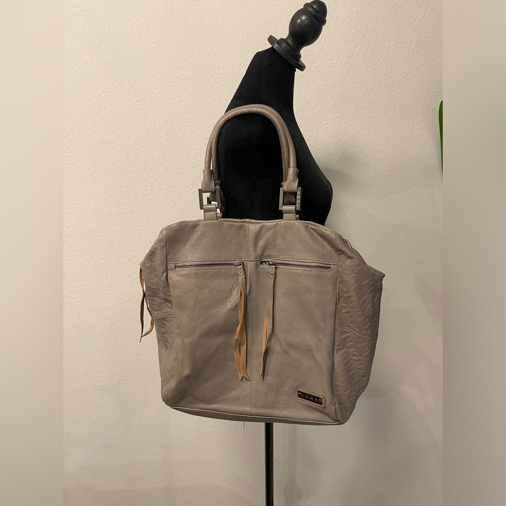 Y2K L.A.M.B Gwen stefani leather tassel satchel tote soft slouch bag - Picture 1 of 12